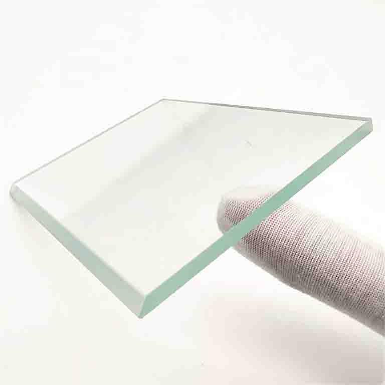 Custom tempered 5mm beveled edge glass Optical ultra clear glass with exact size CNC beveled edge