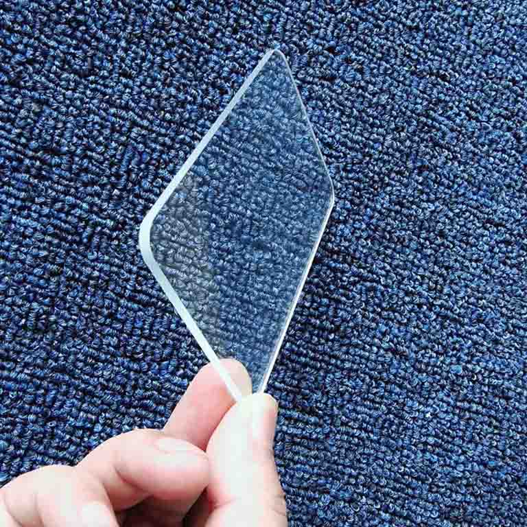 Tempered 2mm ultra clear glass sheet with polished edge