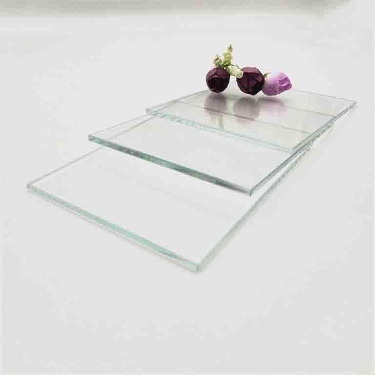 Factory custom 4mm clear tempered glass panel with polished edge