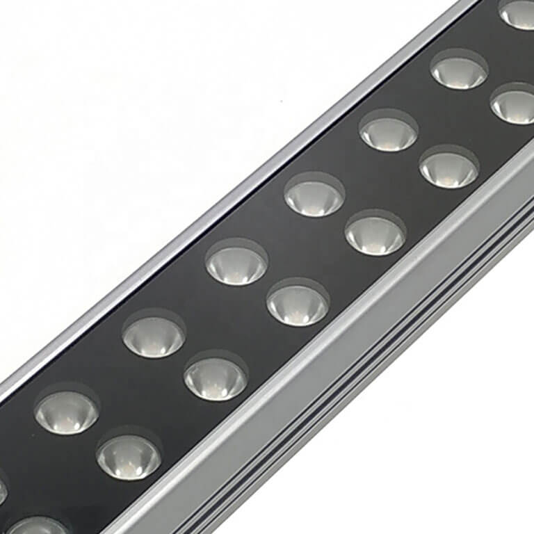 Custom Precise edge treatment rectangular/round/square LED wall washing washer glass.
