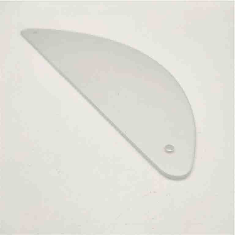 Custom irregular shape 2mm 3mm 4mm low iron ultra clear moon shaped tempered frosted glass with drilling hole