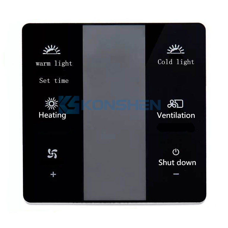 86mm Size 2mm 3mm Thickness Temper EU Standard Wall Light Control Switch Glass panel