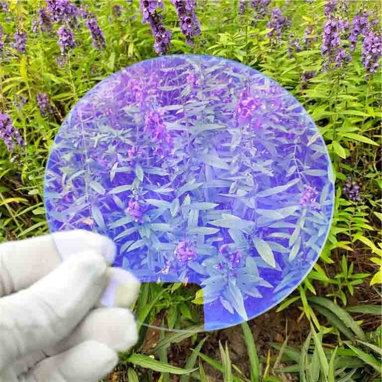 Green blue violet color AR coated glass 98% transparent Anti reflective coating glass