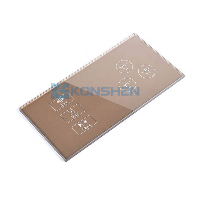 2021 Hot Sale Wall Light Switch Touch Silkscreen Printing Switch Glass Panel