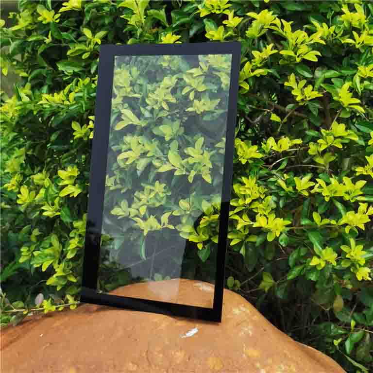 High strength 3mm thickness tempered screen display protection cover glass with black frame