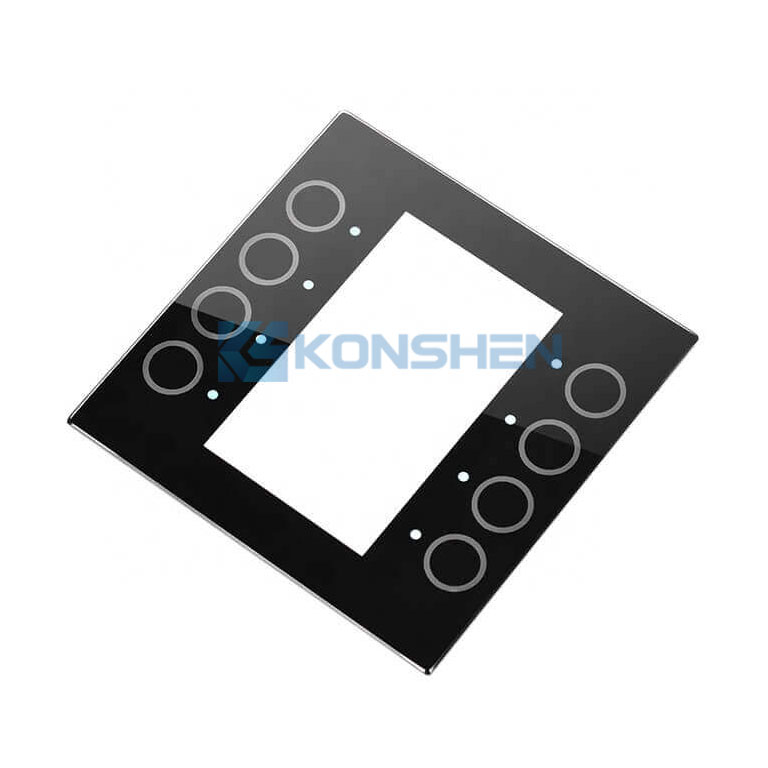 OEM 2mm Wall Switch Glass Panel Silk Tempered Glass For Home