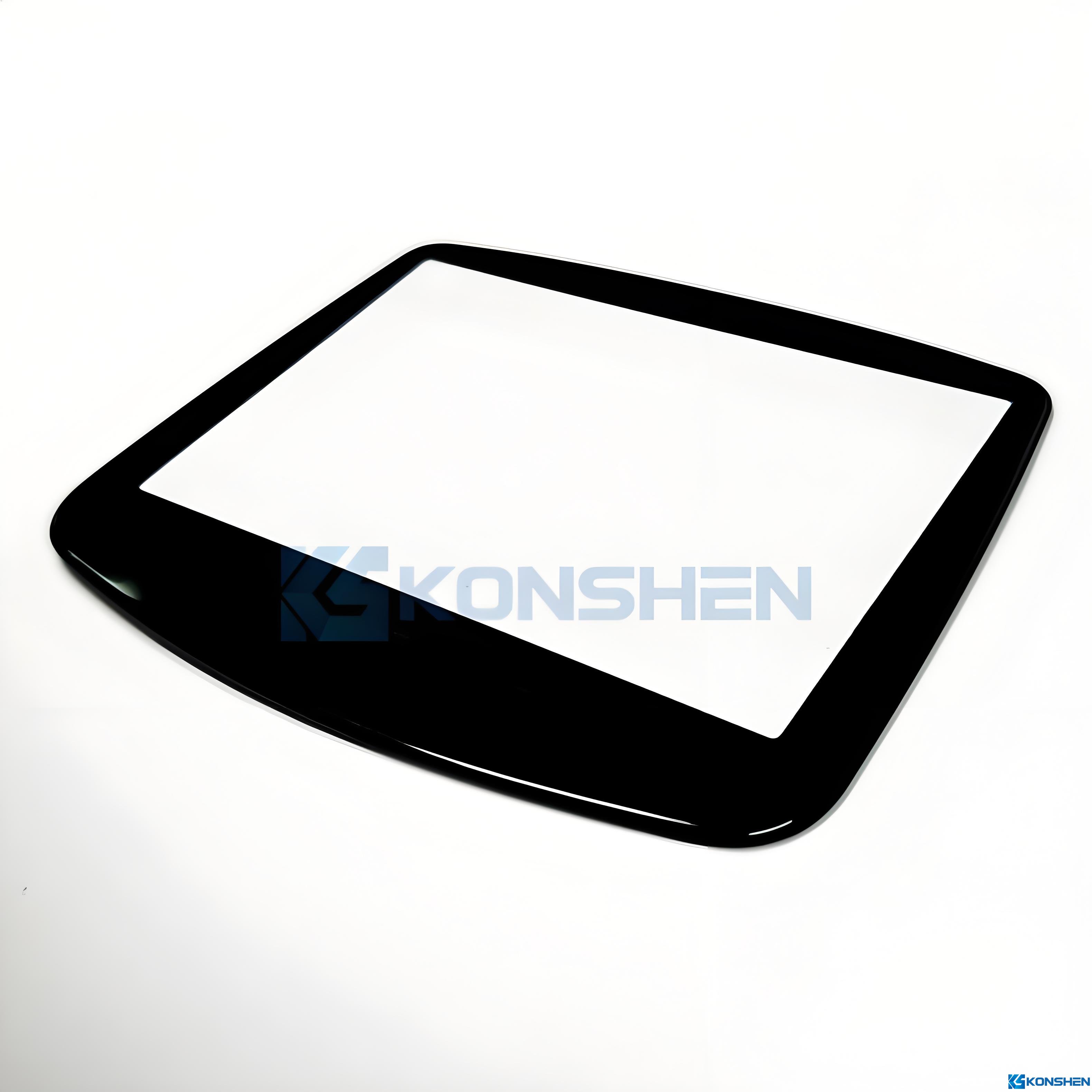 Customized 2mm Irregular-Shaped Display Cover Glass with 2.5D Edge and AF Coating