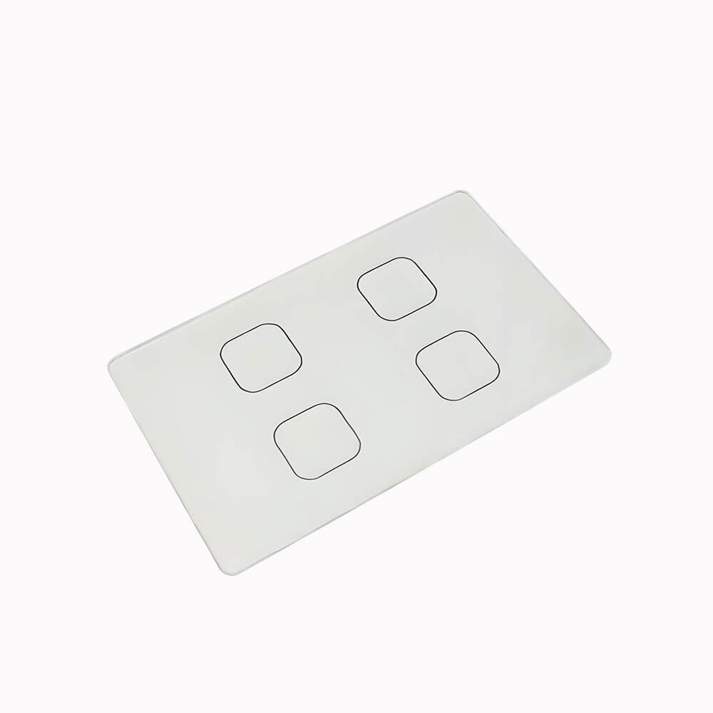 2mm Physically Tempered AF AS Coating Light Switch Panel Glass